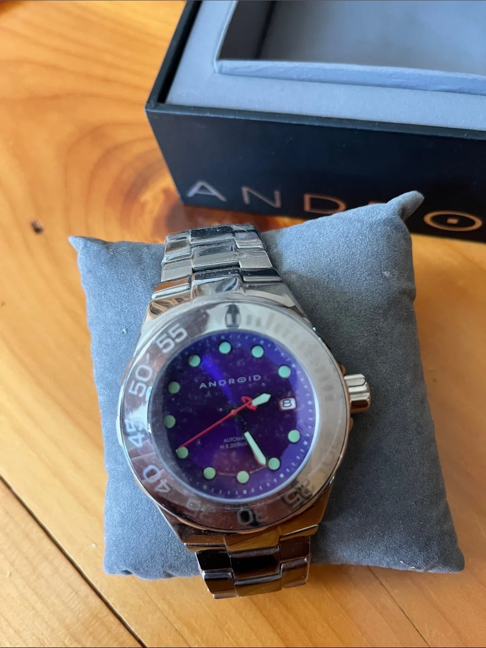 Tungsten Android Watch with Purple Dial